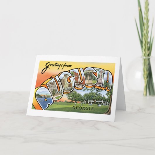 ジョージア州オーガスタからのご挨拶 カード (正面)