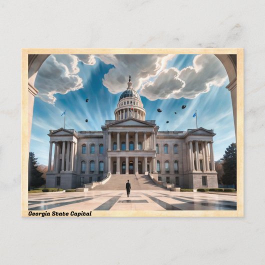 ジョージア州キャピタルヴィンテージトラベル ポストカード (正面)