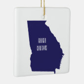 ジョージア州クリスマスオーナメント セラミックオーナメント (右)
