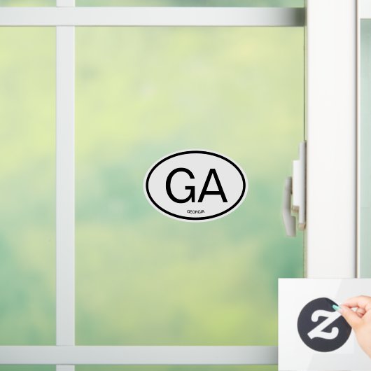 ジョージア州コード略称オーバル形状の車 ウィンドウサイン (ホーム)