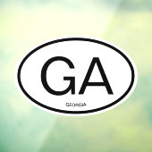 ジョージア州コード略称オーバル形状の車 ウィンドウサイン (シート3)