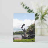 ジョージア州サバンナのウェービングガール ポストカード (スタンド正面)