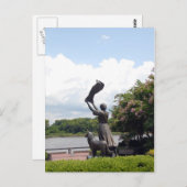 ジョージア州サバンナのウェービングガール ポストカード (正面/裏面)