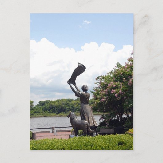 ジョージア州サバンナのウェービングガール ポストカード (正面)