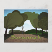ジョージア州サバンナのフォーサイス公園 ポストカード (正面)