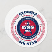 ジョージア州サーキュラタイポグラフィ空白のフラットカード (正面/裏面)
