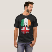 ジョージア州ジョージア州アイルランドの木のルーツ国旗 Tシャツ (正面フル)