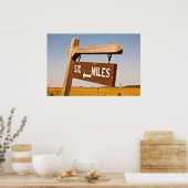 ジョージア州ティビー島の6マイルの標識 ポスター (キッチン)