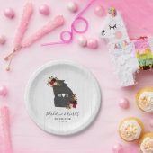 ジョージア州デスティネーションウェディングモノグラム ペーパープレート (パーティー)