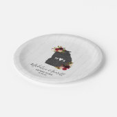 ジョージア州デスティネーションウェディングモノグラム ペーパープレート (アングル)