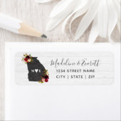 ジョージア州デスティネーションウェディング差出人住所 ラベル (インサイチュ)