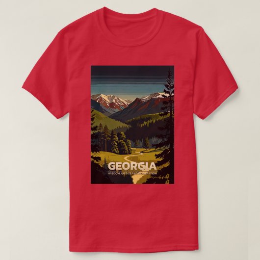 ジョージア州トラベルTシャツ3 Tシャツ (デザイン正面)