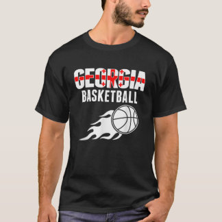 ジョージア州バスケットボールファンジャージーグルジア国旗のスポーツ Tシャツ