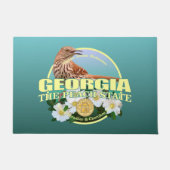 ジョージア州バードアンドフラワー ドアマット (正面)