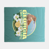 ジョージア州バードアンドフラワー フリースブランケット (正面(横))