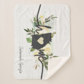 ジョージア州パーソナライズされたユアホームシティ素朴 シェルパブランケット (正面)