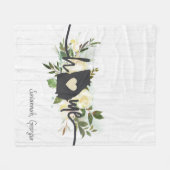 ジョージア州パーソナライズされたユアホームシティ素朴 フリースブランケット (正面(横))