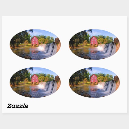 ジョージア州ファイエットビルのスターズミル 楕円形シール (シート)