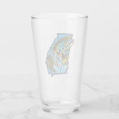 ジョージア州ブラウントラウト工芸ビアピントグラス タンブラーグラス (裏面)