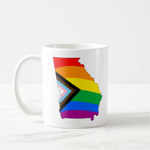 ジョージア州プライド LGBTQ プログレスプライド コーヒーマグカップ