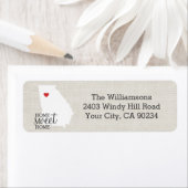 ジョージア州ラブマップホームスウィートホームカスタム ラベル (インサイチュ)