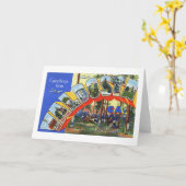 ジョージア州ヴァルドスタから愛を込めて ヴィンテージ カード (黄色い花)