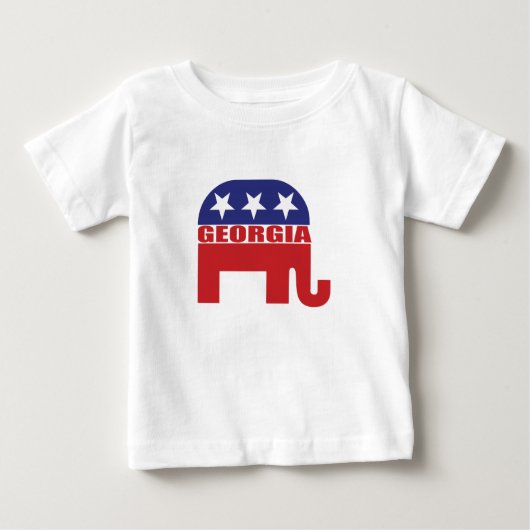 ジョージア州共和党の象 ベビーTシャツ (正面)