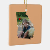 ジョージア州写真の挿入物と町名 セラミックオーナメント (右)