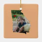 ジョージア州写真の挿入物と町名 セラミックオーナメント (裏面)