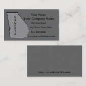 ジョージア州名刺の石の外観 名刺 (正面/裏面)