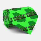 ジョージア州地図の概要と画像テキスト ネクタイ (ロール)