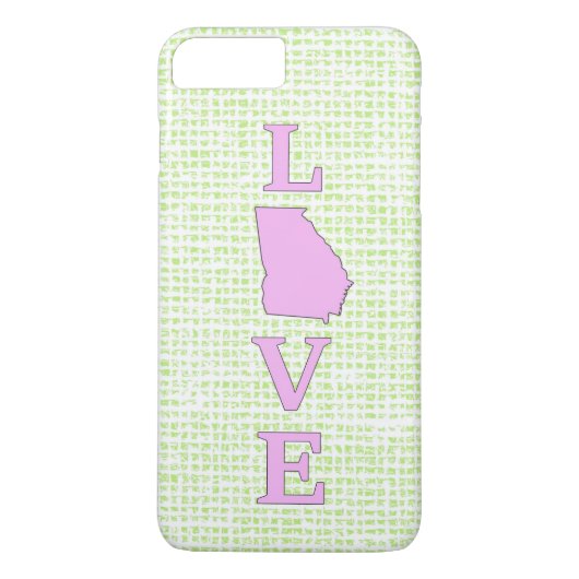 ジョージア州地図LOVE Case-Mate iPhoneケース (裏面)