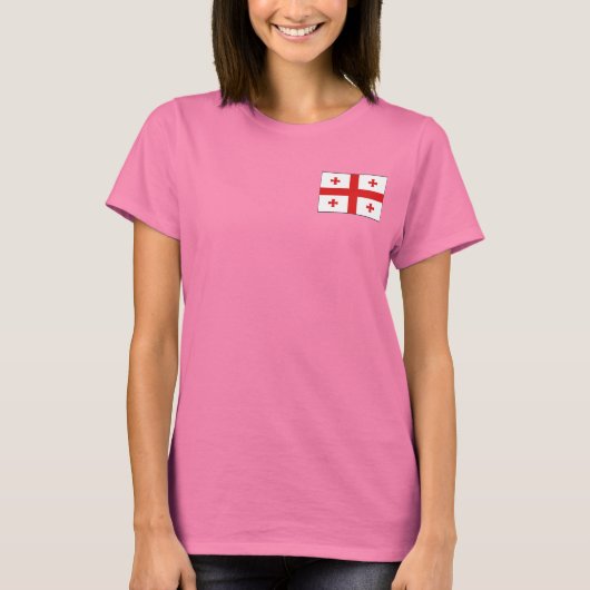 ジョージア州旗と地図dk Tシャツ (正面)
