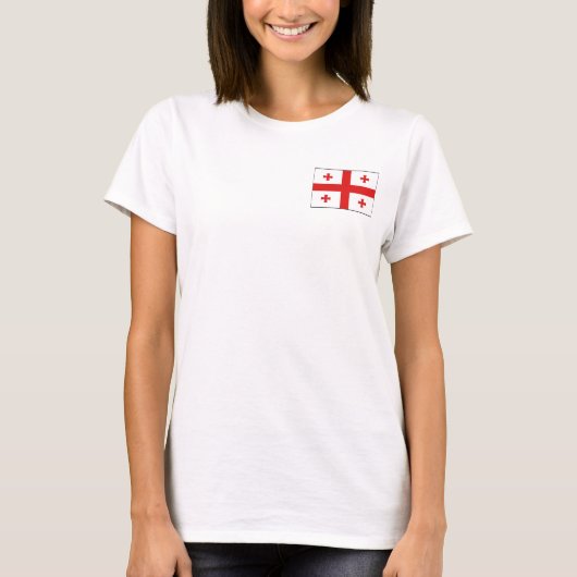 ジョージア州旗と地図dk Tシャツ (正面)