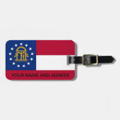 ジョージア州旗と荷物タグ ラゲッジタグ (正面横)