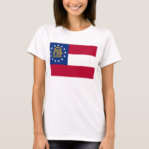 ジョージア州旗のある女性Tシャツ州 Tシャツ