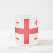 ジョージア州旗のついた曇り小さなガラスマグ フロストグラスマグカップ (中央)