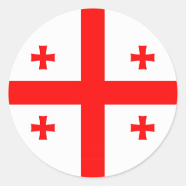 ジョージア州旗のシール ラウンドシール