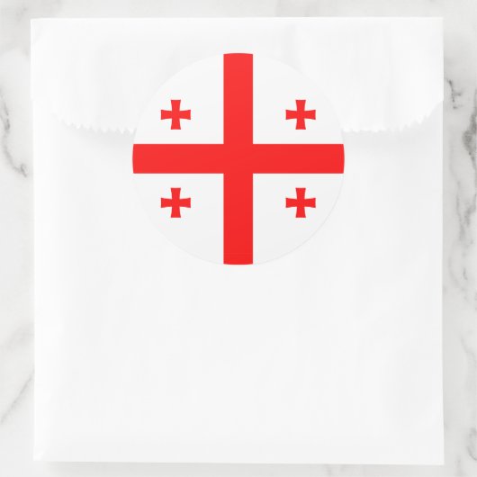 ジョージア州旗のシール ラウンドシール (バッグ)