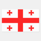 ジョージア州旗の付いた長方形のシール 長方形シール (正面)