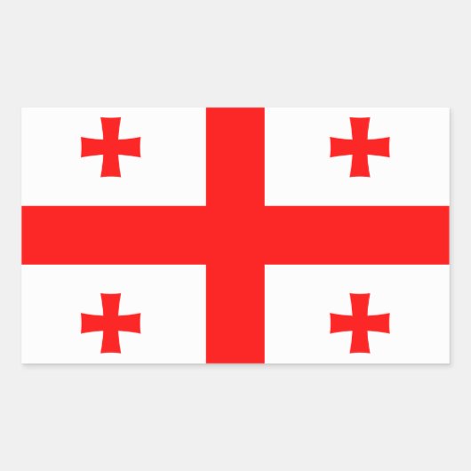 ジョージア州旗の付いた長方形のシール 長方形シール (正面)