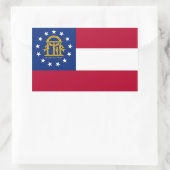 ジョージア州旗の付いた長方形のシール 長方形シール (バッグ)