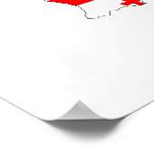 ジョージア州旗の地図の形の記号 ポスター (角)