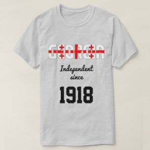 ジョージア州旗の独立性お祝い Tシャツ