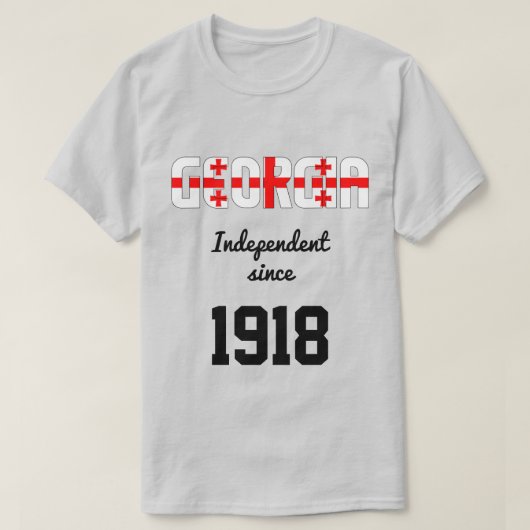 ジョージア州旗の独立性お祝い Tシャツ (デザイン正面)