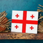 ジョージア州旗の額 フォトプラーク (側面)