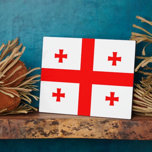 ジョージア州旗の額 フォトプラーク (側面)