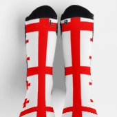 ジョージア州旗を持つアスレティッククルー靴下 ソックス (上部)