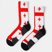 ジョージア州旗を持つアスレティッククルー靴下 ソックス (左)