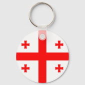 ジョージア州旗を持つキーチェーン キーホルダー (正面)